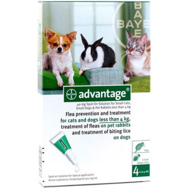 어드밴티지 그린 강아지/고양이/토끼용 (Advantage Green Dogs/Cats/Rabbits) 4kg 이하