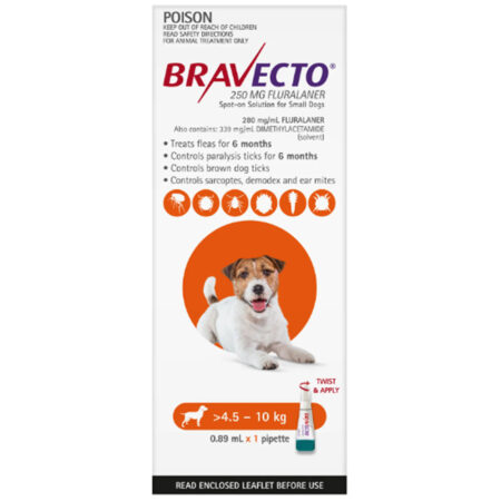 브라벡토 스팟 온 독스 (Bravecto Spot on Dogs) 4.5-10 kg