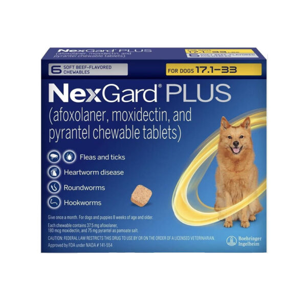 넥스가드 플러스 미디움 (Nexgard Plus Medium) 8 - 15kg (골드)