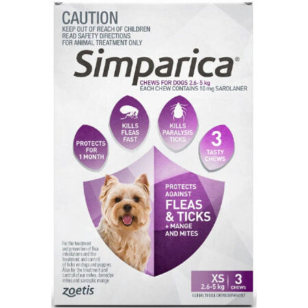 심파리카 진드기 및 벼룩약 (Simparica for Dogs) 2.5-5 kg