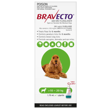 브라벡토 스팟 온 독스 (Bravecto Spot on Dogs) 10-20kg