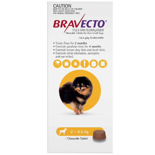 브라벡토 포 독스(Bravecto For Dogs) 2-4kg