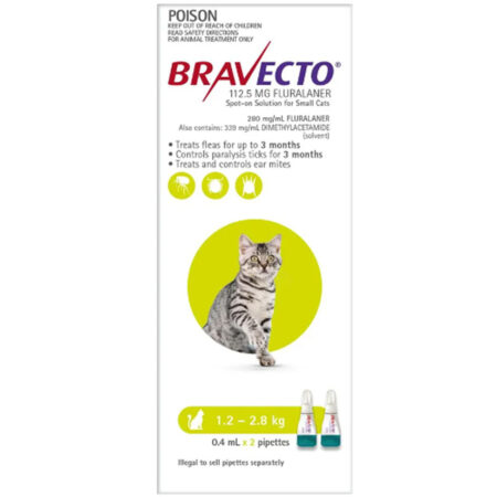 브라벡토 스팟 온 캣 (Bravecto Spot-On Cat) 고양이용 1.2 - 2.8 kg