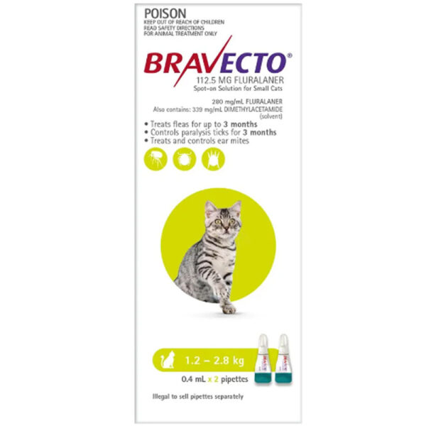 브라벡토 스팟 온 캣 (Bravecto Spot-On Cat) 고양이용 1.2 - 2.8 kg