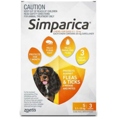 심파리카 진드기 및 벼룩약 (Simparica for Dogs) 5-10 kg